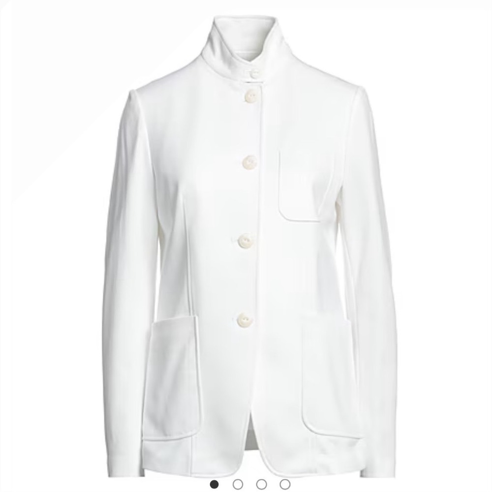 Rag & Bone White Pique Mandarin Collar Single Breasted Blazer Jacket Size 0